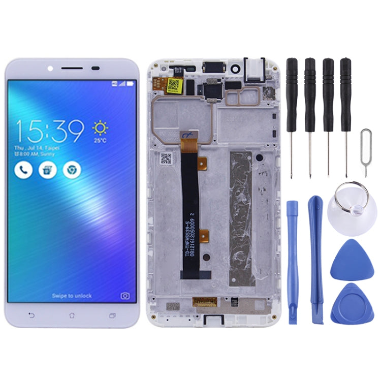 OEM LCD Screen for Asus Zenfone 3 Max ZC553KL / X00D Digitizer Full Assembly with Frame���White)