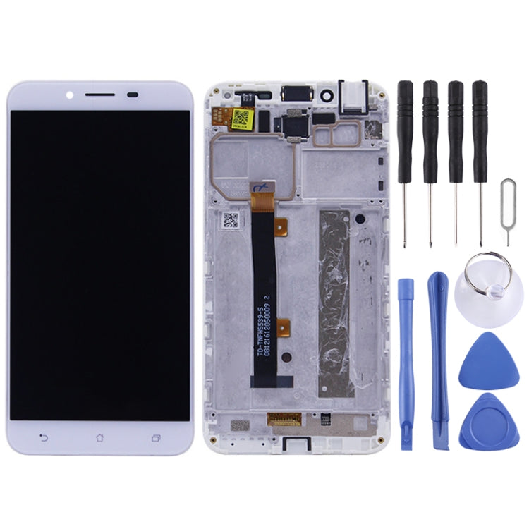 OEM LCD Screen for Asus Zenfone 3 Max ZC553KL / X00D Digitizer Full Assembly with Frame���White)