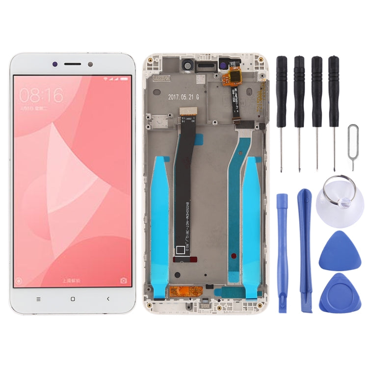 TFT LCD Screen for Xiaomi Redmi 4X Digitizer Full Assembly with Frame(White)