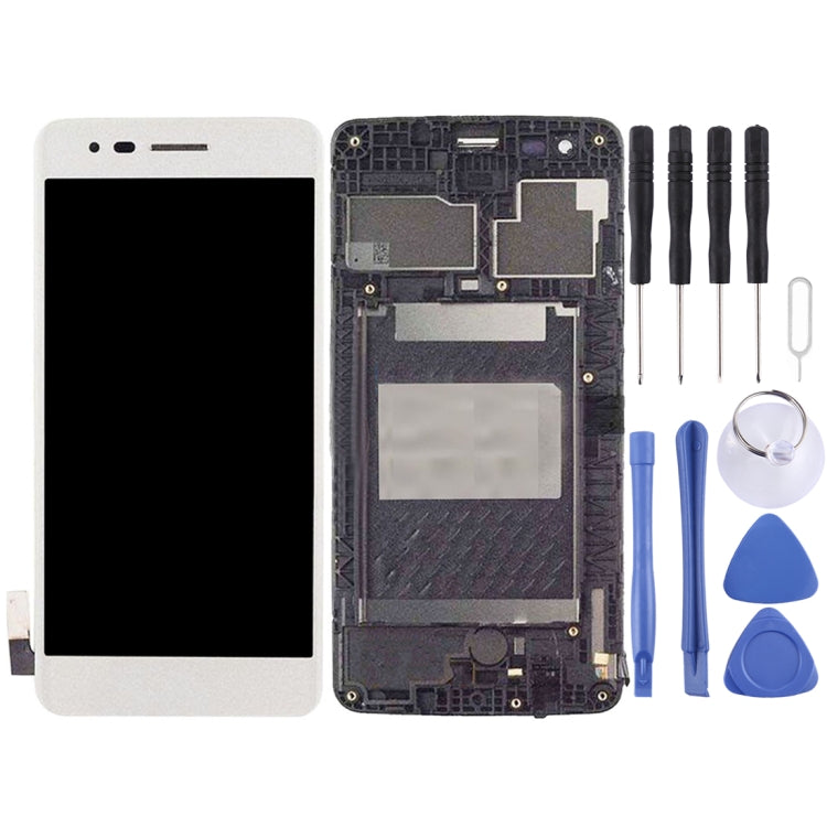TFT LCD Screen for LG K8 2017 US215 M210 M200N with Digitizer Full Assembly with Frame (Silver)