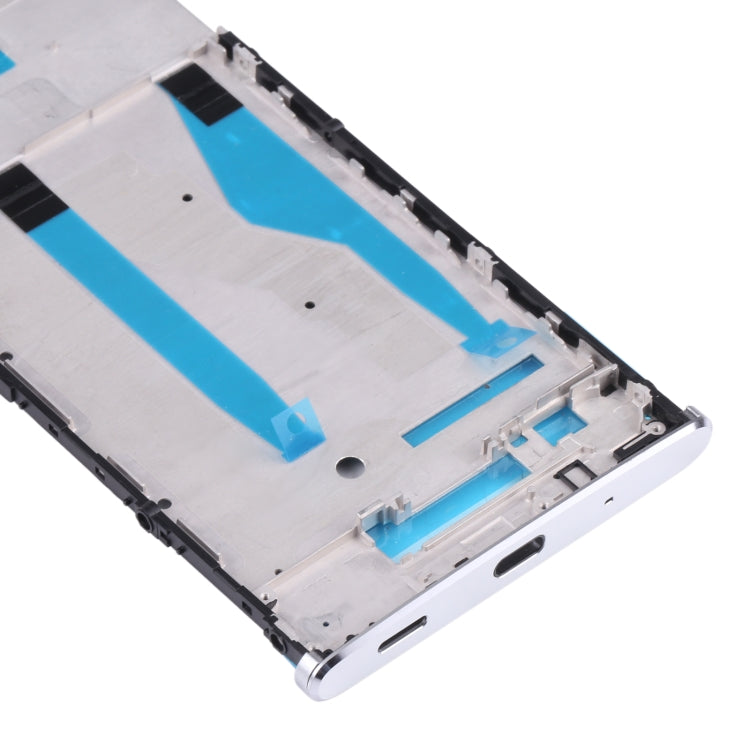 Front Housing LCD Frame Bezel for Sony Xperia XA2 Plus(Silver)