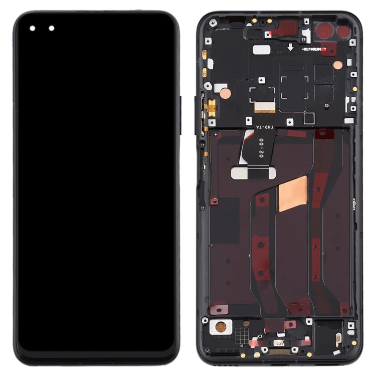 OEM LCD Screen for Huawei Nova 6 5G Digitizer Full Assembly with Frame(Black)