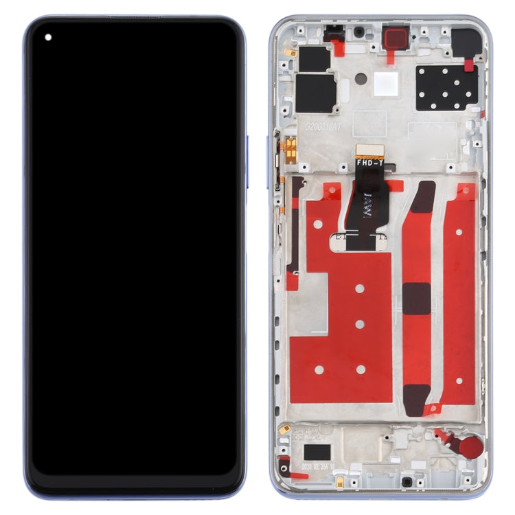 OEM LCD Screen for Huawei Nova 7 SE Digitizer Full Assembly with Frame(Silver)