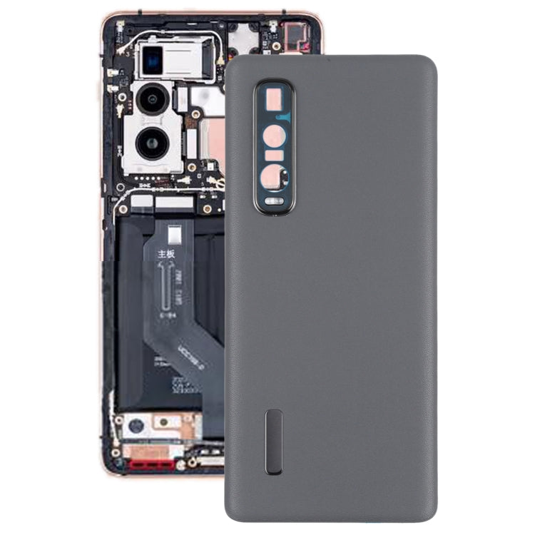 For OPPO Find X2 Pro CPH2025 PDEM30 Original Leather Material Battery Back Cover (Black)