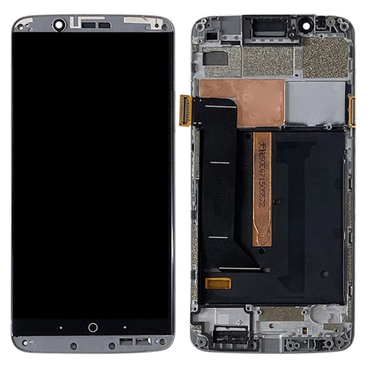 Original AMOLED LCD Screen for ZTE Axon 7 A2017 A2017U A2017G Digitizer Full Assembly With Frame (Grey)