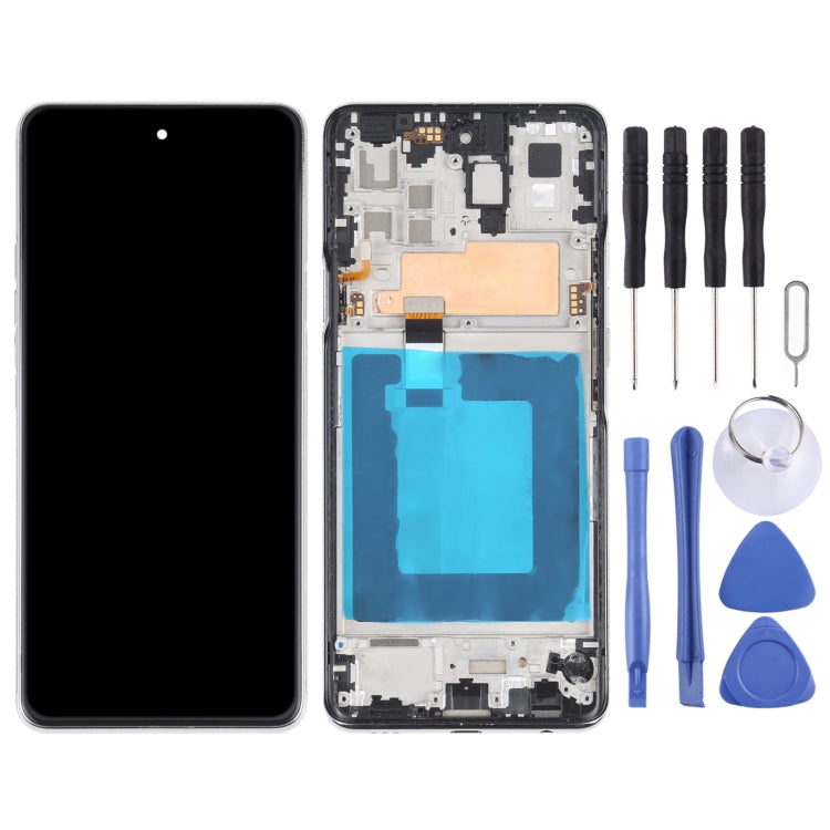 Original LCD Screen for for LG Q92 5G Digitizer Full Assembly with Frame (Silver) - free shipping - PMC TechLife - Order now!