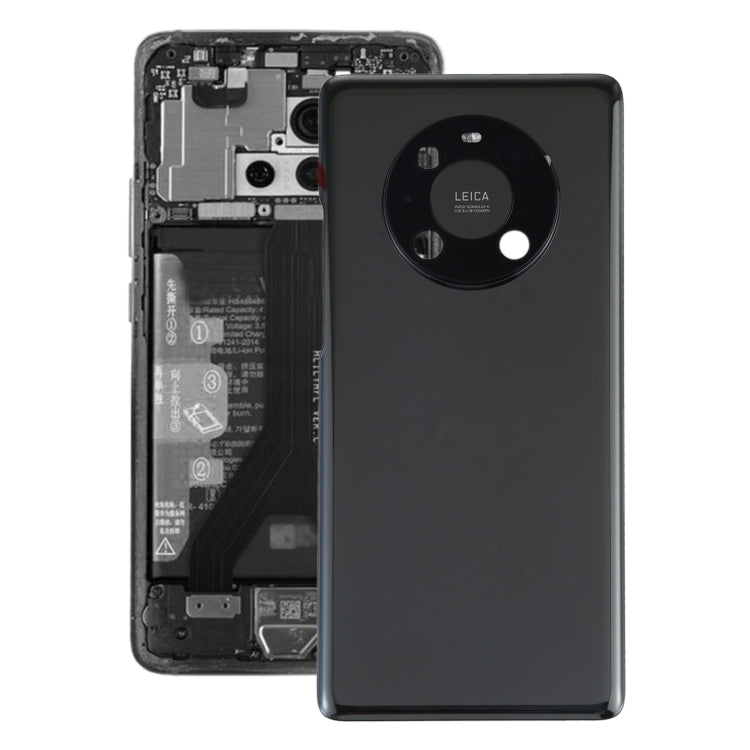 Original Battery Back Cover with Camera Lens Cover for Huawei Mate 40 Pro(Black)