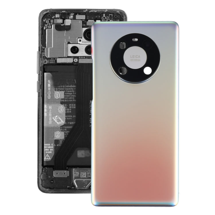 Original Battery Back Cover with Camera Lens Cover for Huawei Mate 40 Pro(Silver)