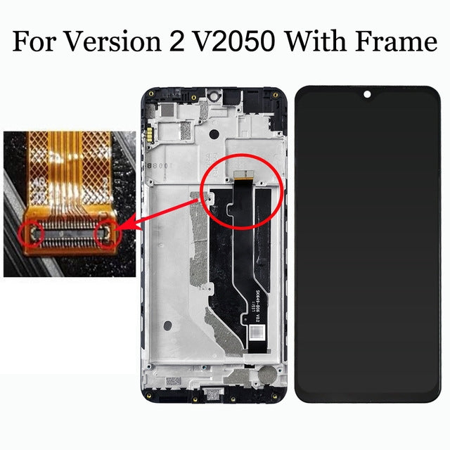 OEM LCD Screen For ZTE 20 Smart V2050 Digitizer Full Assembly with Frame���Black)