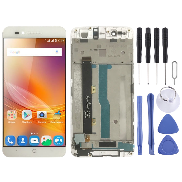 OEM LCD Screen for ZTE Blade A610 / A610C / A612 Digitizer Full Assembly with Frame���White)