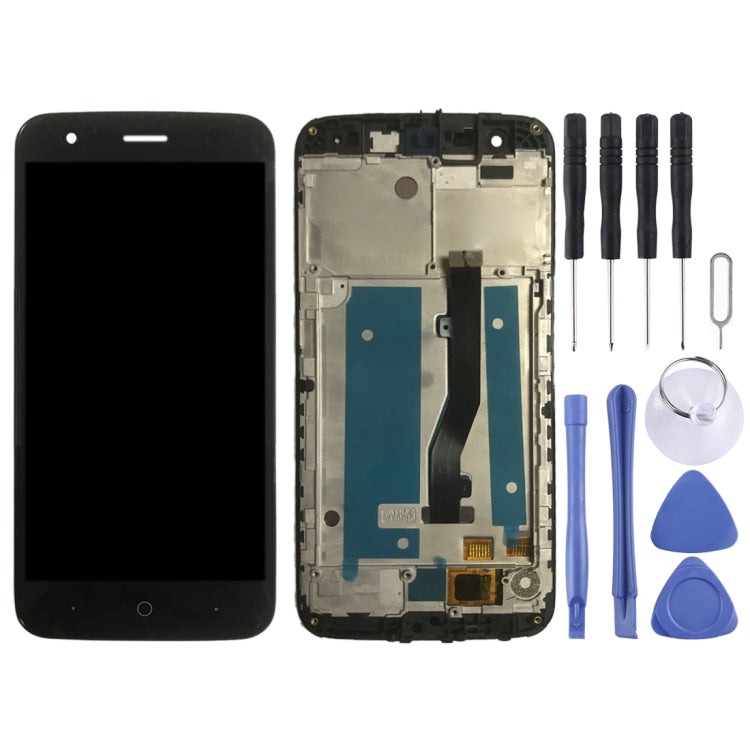OEM LCD Screen for ZTE Blade V8 Lite Digitizer Full Assembly with Frame���Black)