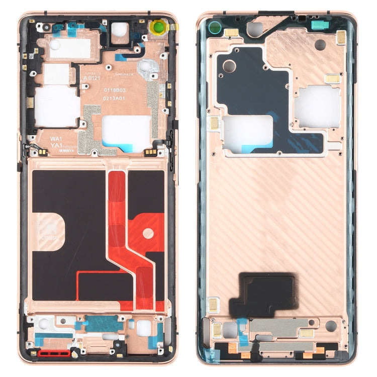 For OPPO Find X2 Pro CPH2025 PDEM30 Original Front Housing LCD Frame Bezel Plate (Gold)