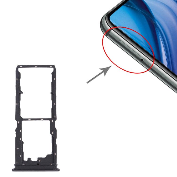 For vivo Y30 (China) / Y20s V2034A SIM Card Tray + SIM Card Tray + Micro SD Card Tray (Black) - Card Tray by PMC TechLife | Online Shopping South Africa | PMC TechLife | Buy Now Pay Later Mobicred