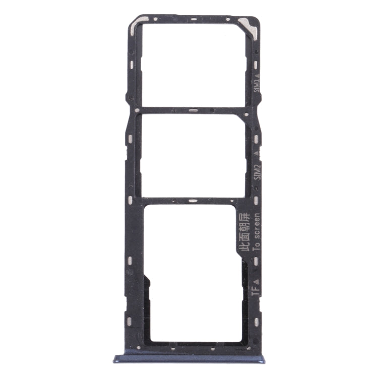 For OPPO A15s CPH2179 SIM Card Tray + SIM Card Tray + Micro SD Card Tray (Black)