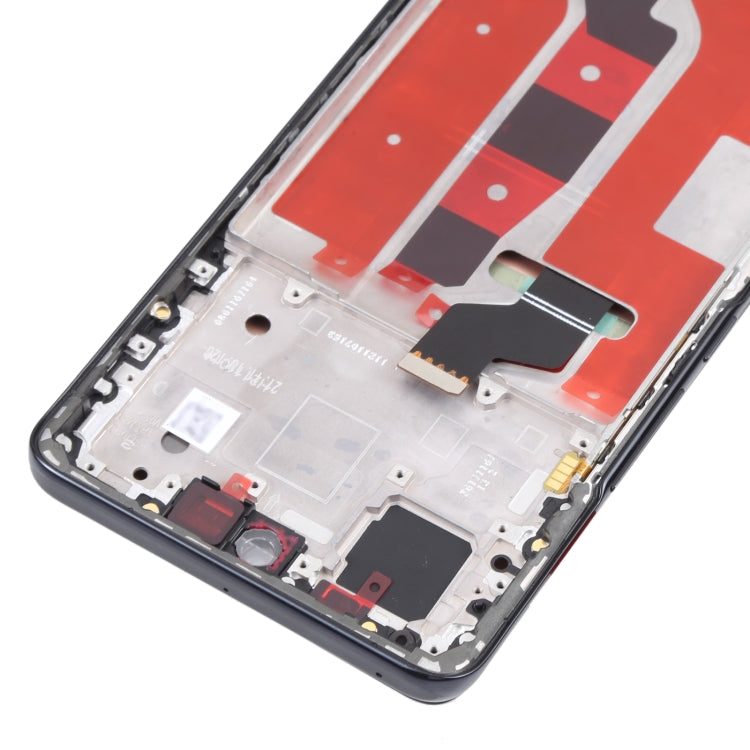 Original OLED LCD Screen for Honor 50 Digitizer Full Assembly with Frame(Black)