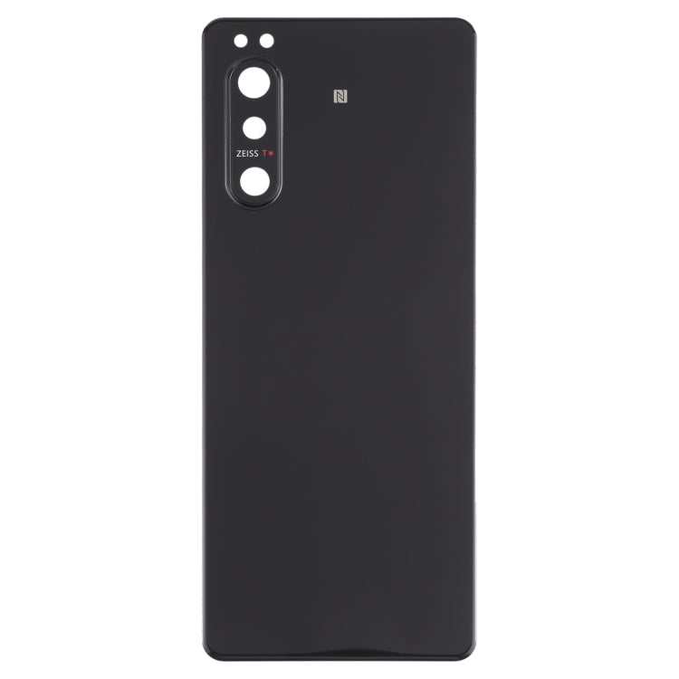 Battery Back Cover with Camera Lens Cover for Sony Xperia 5 II(Black)