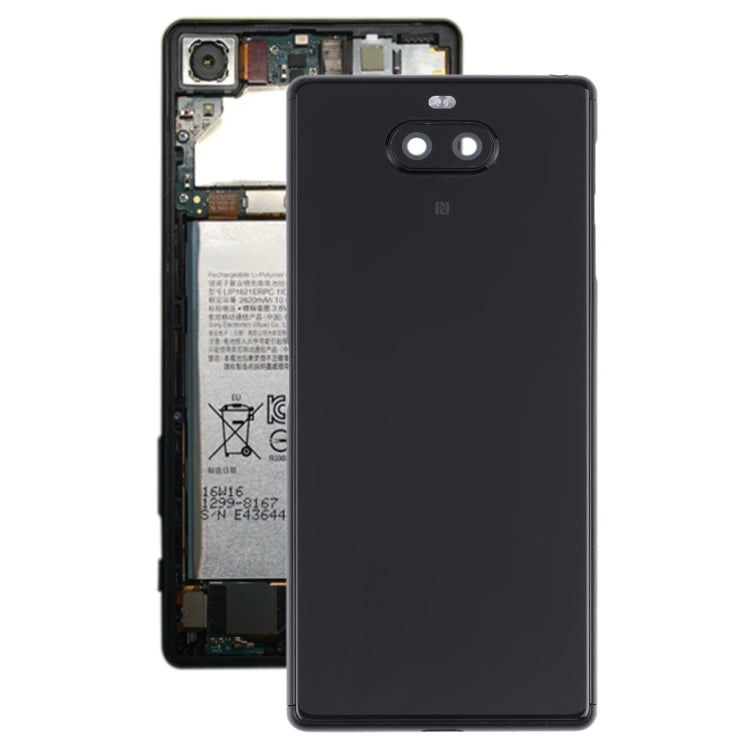 For Sony Xperia 8 Battery Back Cover with Middle Frame & Camera Lens Cover(Black)