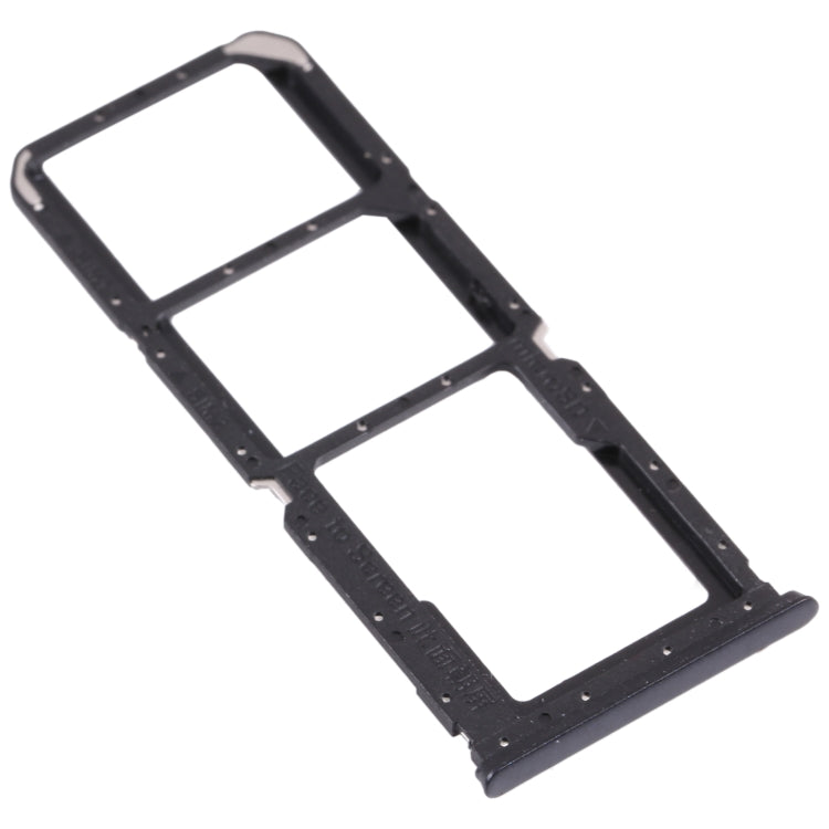 For OPPO A16 / A16S CPH2269 CPH2271 SIM Card Tray + SIM Card Tray + Micro SD Card Tray (Black)