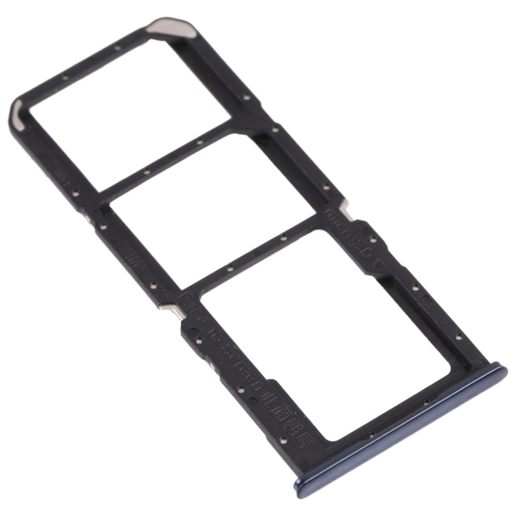 For OPPO A74 5G CPH2197 CPH2263 SIM Card Tray + SIM Card Tray + Micro SD Card Tray (Black)