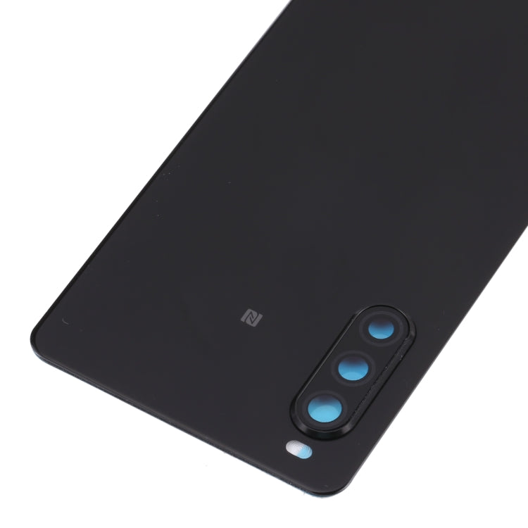 Original Battery Back Cover with Fingerprint for Sony Xperia 10 II(Black)