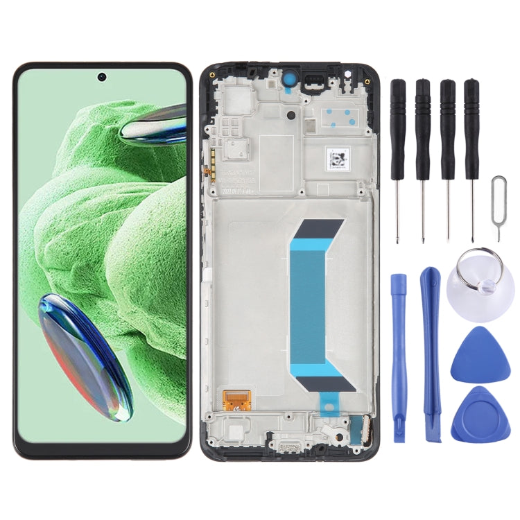AMOLED Original LCD Screen For Xiaomi Redmi Note 12 China / Note 12 5G / Poco X5 Digitizer Full Assembly with Frame(Black)