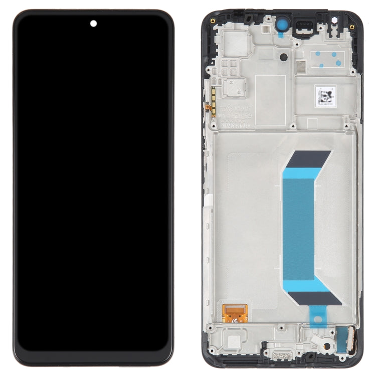 AMOLED Original LCD Screen For Xiaomi Redmi Note 12 China / Note 12 5G / Poco X5 Digitizer Full Assembly with Frame(Black)