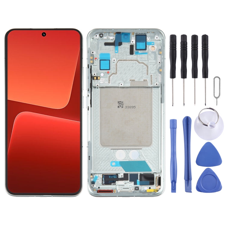 AMOLED Original LCD Screen For Xiaomi 13 Digitizer Full Assembly with Frame (Green)