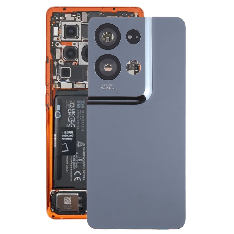 For OPPO Reno8 Pro+ Original Battery Back Cover with Camera Lens Cover(Black)