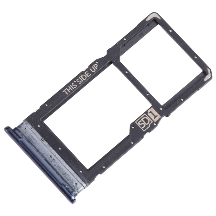 For Motorola Moto G 5G Plus SIM Card Tray + Micro SD Card Tray (Blue)