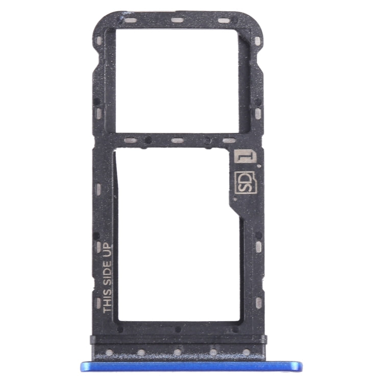 For Motorola Moto G Power 2021 SIM Card Tray + Micro SD Card Tray (Blue)