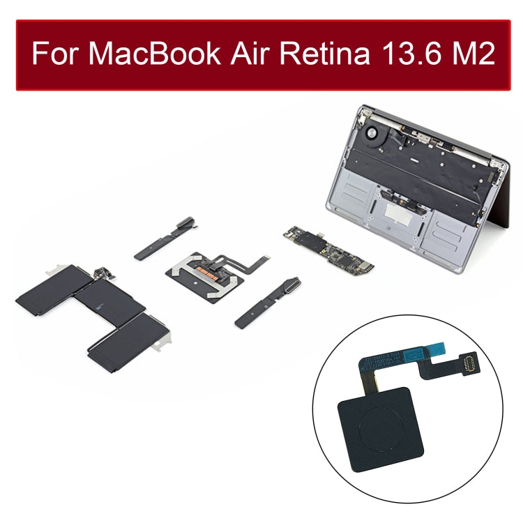 Power / Fingerprint Touch-ID Button Flex Cable 821-04012-02 for MacBook Air Retina 13.6 M2 A2681 2022 - Flex Cable by PMC TechLife | Online Shopping South Africa | PMC TechLife