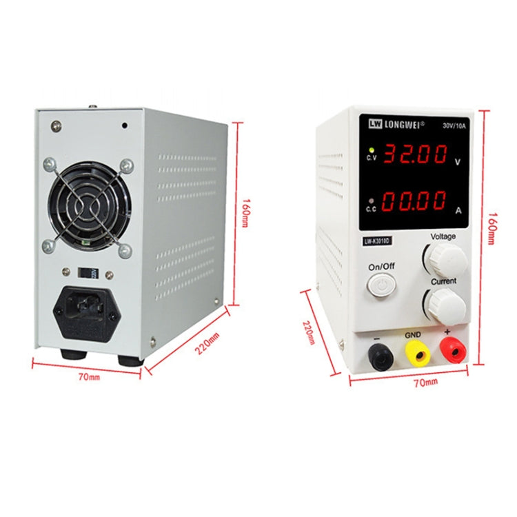 K3010D 30V 10A DC Switching Regulated Powers Supply Phone Repair Voltage Regulator (EU Plug)