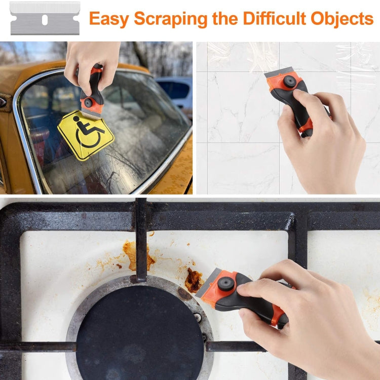 Double Headed Scraper Blade Glue Squeegee Remover Cleaner Tool (Orange) - free shipping - PMC TechLife - Order now!