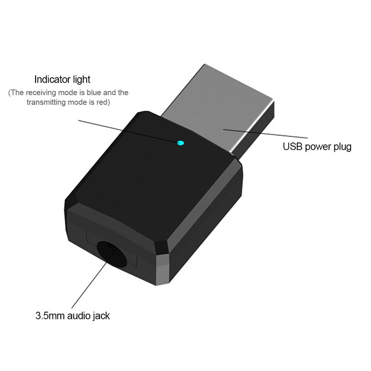 ZF169 Bluetooth5.0 Audio Receiver USB Bluetooth Adapter Bluetooth Transmitter Support Win8/10