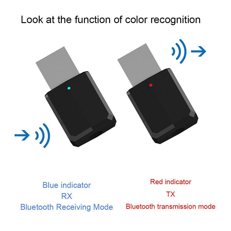 ZF169 Bluetooth5.0 Audio Receiver USB Bluetooth Adapter Bluetooth Transmitter Support Win8/10