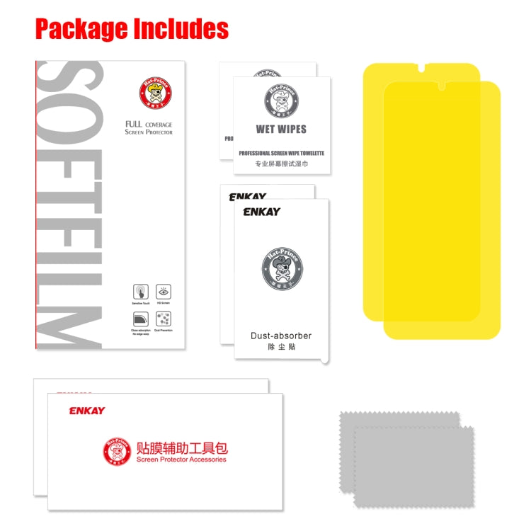 2 PCS ENKAY Hat-Prince 0.1mm 3D Full Screen Protector Explosion-proof Hydrogel Film for Samsung Galaxy A30 / A50 - free shipping - PMC Jewellery - Order now!
