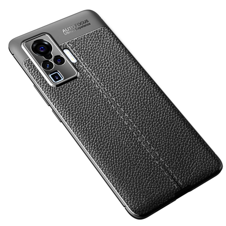 For VIVO X50 Pro Litchi Texture TPU Shockproof Case(Black) - free shipping - PMC Jewellery - Order now!