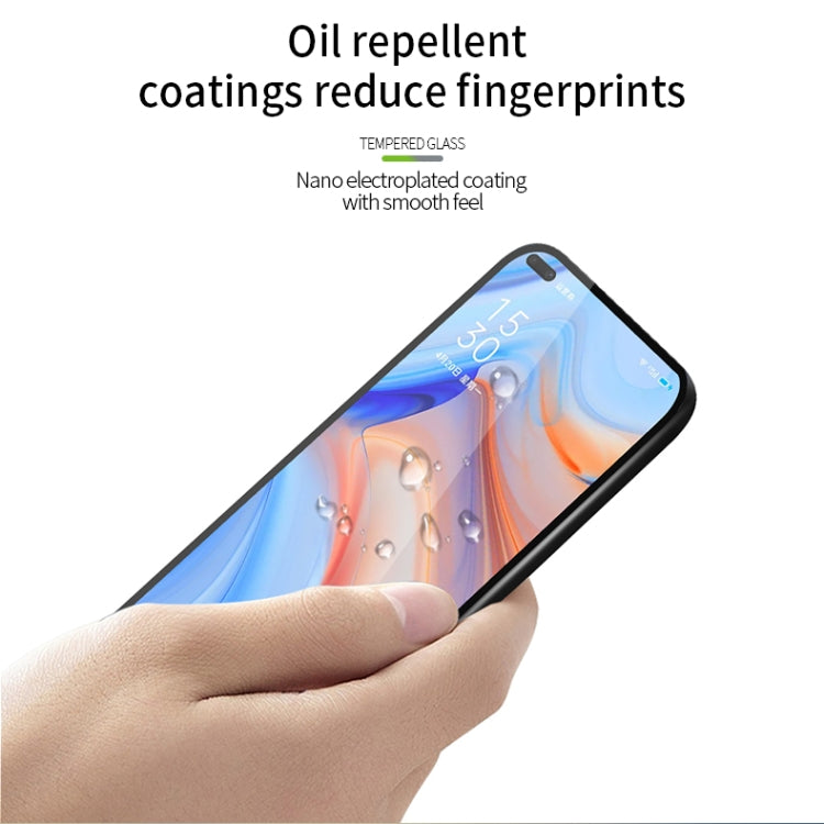 For Oppo Reno4 5G PINWUYO 9H 2.5D Full Screen Tempered Glass Film(Black)