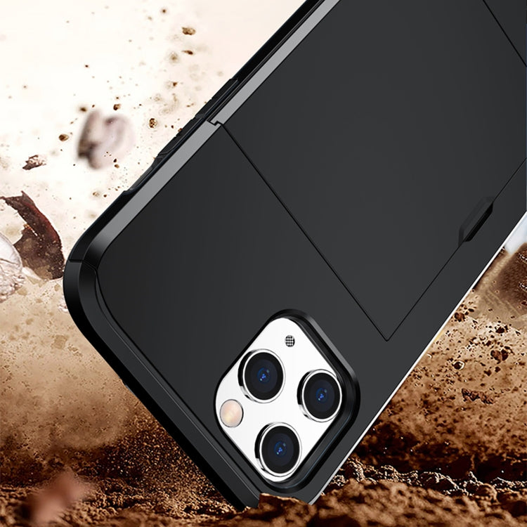 For iPhone 12 / 12 Pro Shockproof Rugged Armor Protective Case with Card Slot(Dark Blue) - free shipping - PMC Jewellery - Order now!