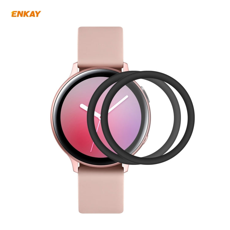 For Samsung Galaxy Active 2 40mm 2 PCS ENKAY Hat-Prince 3D Full Screen Soft PC Edge + PMMA HD Screen Protector Film - Screen Protector by ENKAY | Online Shopping South Africa | PMC Jewellery | Buy Now Pay Later Mobicred