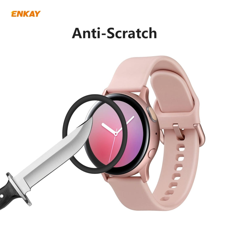 For Samsung Galaxy Active 2 40mm 2 PCS ENKAY Hat-Prince 3D Full Screen Soft PC Edge + PMMA HD Screen Protector Film - Screen Protector by ENKAY | Online Shopping South Africa | PMC Jewellery | Buy Now Pay Later Mobicred