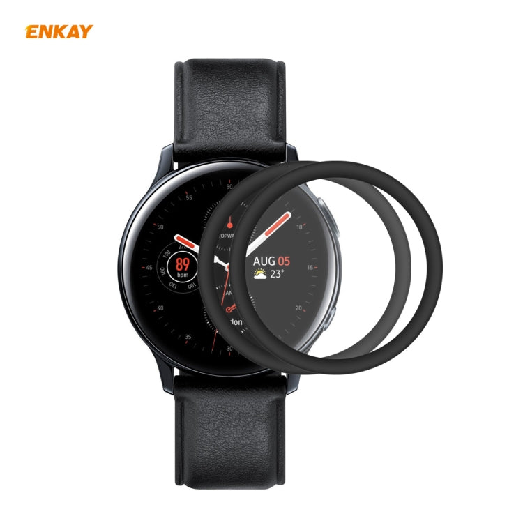 For Samsung Galaxy Active 2 44mm 2 PCS ENKAY Hat-Prince 3D Full Screen Soft PC Edge + PMMA HD Screen Protector Film - Screen Protector by ENKAY | Online Shopping South Africa | PMC Jewellery | Buy Now Pay Later Mobicred