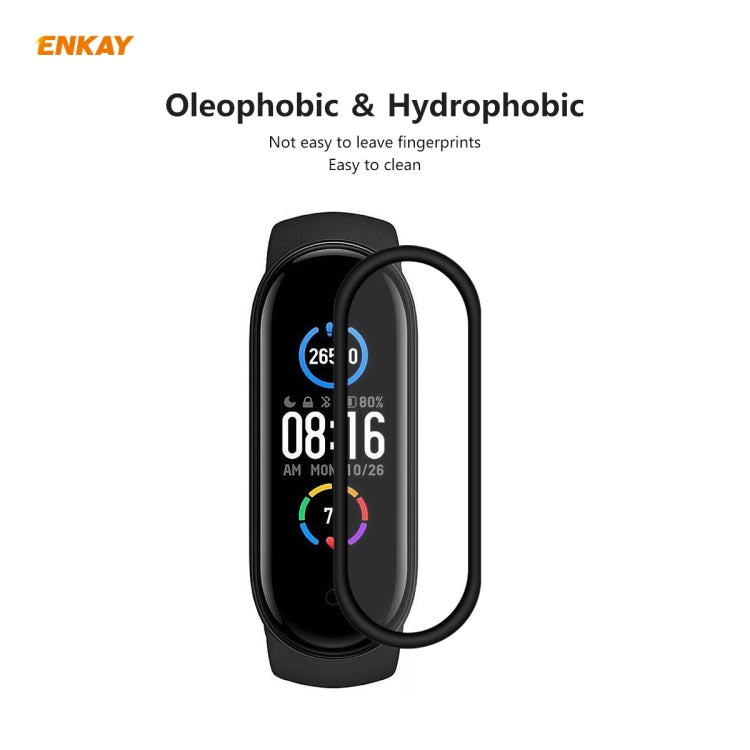 2 PCS For Xiaomi Mi Band 5 ENKAY Hat-Prince 3D Full Screen Soft PC Edge + PMMA HD Screen Protector Film - Screen Protector by ENKAY | Online Shopping South Africa | PMC Jewellery | Buy Now Pay Later Mobicred