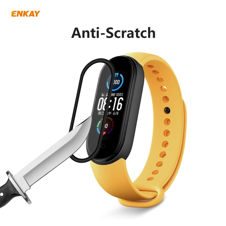 2 PCS For Xiaomi Mi Band 5 ENKAY Hat-Prince 3D Full Screen Soft PC Edge + PMMA HD Screen Protector Film - Screen Protector by ENKAY | Online Shopping South Africa | PMC Jewellery | Buy Now Pay Later Mobicred