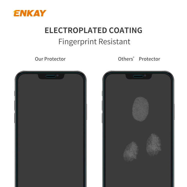 For iPhone 12 / 12 Pro 10pcs ENKAY Hat-Prince 0.26mm 9H 2.5D Curved Edge Explosion-proof Tempered Glass Film