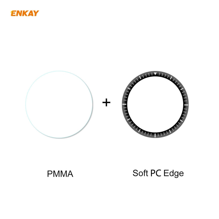2 PCS For Amazfit GTR 2 ENKAY Hat-Prince 3D Full Screen Soft PC Edge + PMMA HD Screen Protector Film