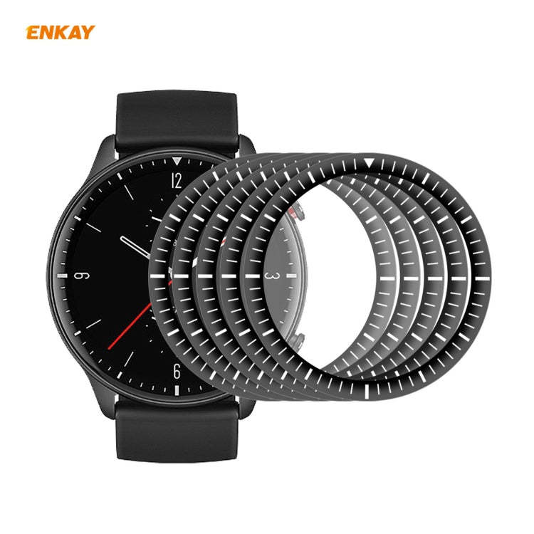5 PCS For Amazfit GTR 2 ENKAY Hat-Prince 3D Full Screen Soft PC Edge + PMMA HD Screen Protector Film - free shipping - PMC Jewellery - Order now!