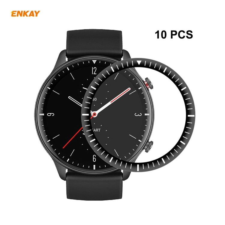 10 PCS For Amazfit GTR 2 ENKAY Hat-Prince 3D Full Screen Soft PC Edge + PMMA HD Screen Protector Film - Screen Protector by ENKAY | Online Shopping South Africa | PMC Jewellery | Buy Now Pay Later Mobicred