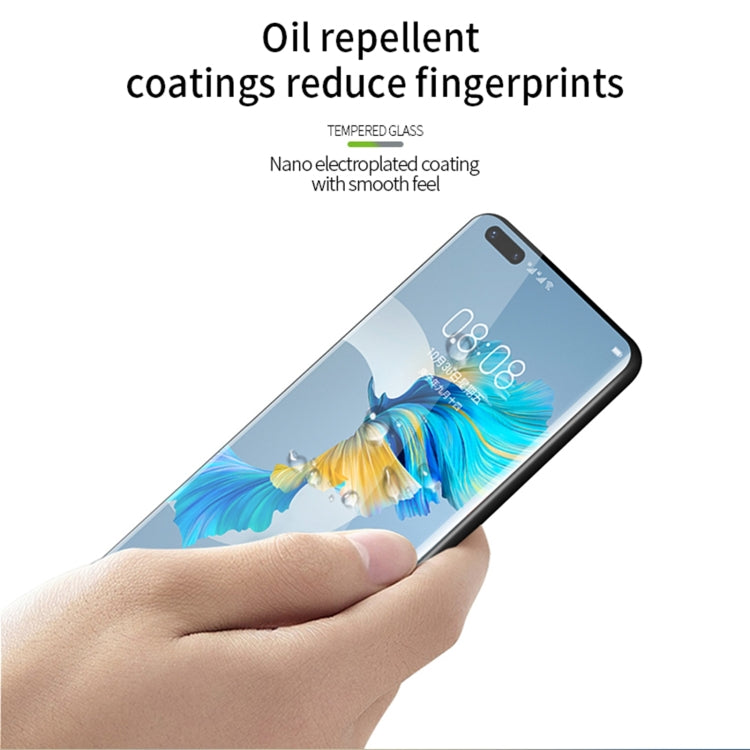 For Huawei Mate 40 Pro MOFI 9H 3D Explosion Proof Thermal Bending Full Screen Tempered Glass Film(Black)