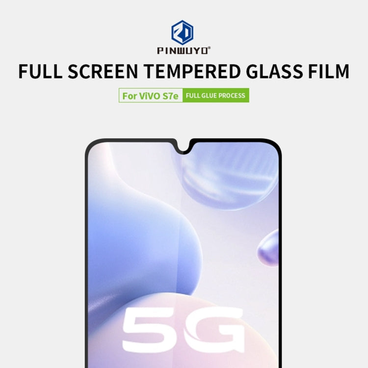 For vivo S7e PINWUYO 9H 2.5D Full Screen Tempered Glass Film(Black)